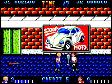 Double Dragon (UK) (128K) (1988) [Virgin Mastertronic] (Trainer) screen shot game playing